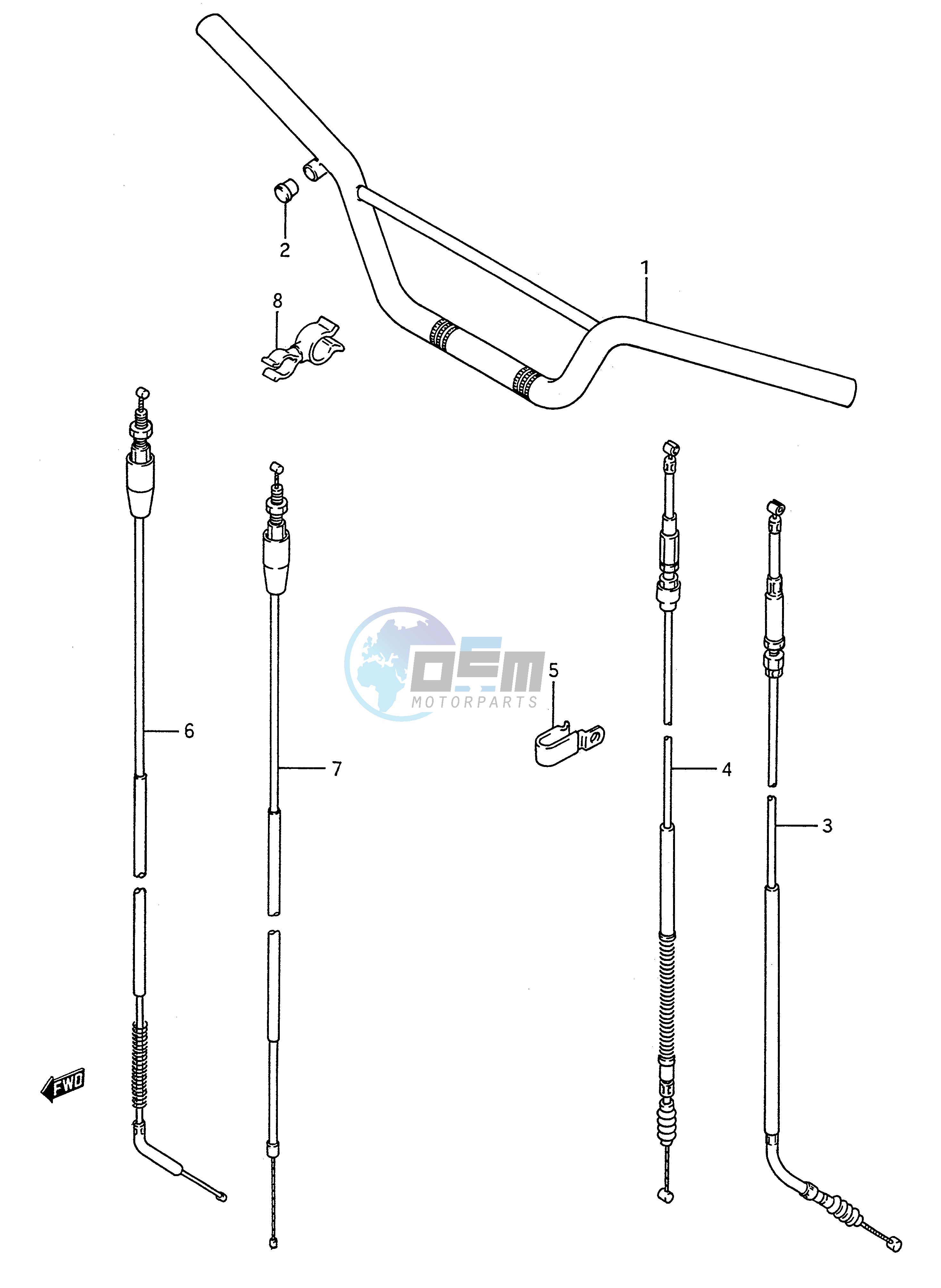 HANDLEBAR - CONTROL CABLE