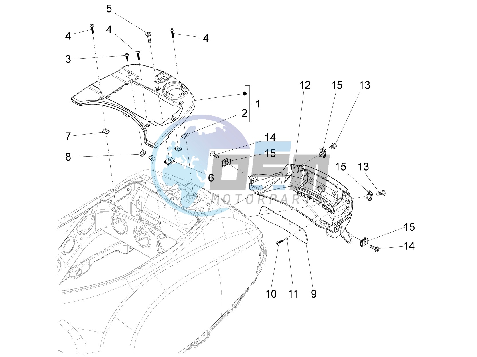 Rear cover - Splash guard