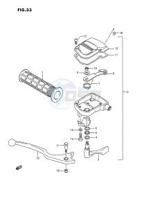 LT250R (E1) drawing BRAKE LEVER (MODEL L)