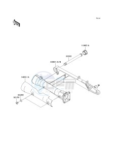 VN 1600 B [VULCAN 1600 MEAN STREAK] (B6F-B8FA) B7FA drawing SWINGARM