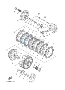 YZ125 (1SR8 1SR8) drawing CLUTCH