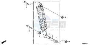 TRX500FMC ED drawing REAR CUSHION