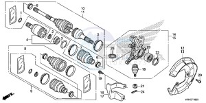 TRX500FE1H Europe Direct - (ED) drawing FRONT KNUCKLE/FRONT DRIVE SHAFT