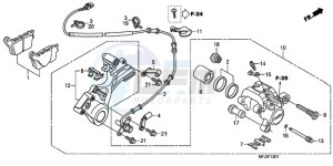 CBR600RA9 Europe Direct - (ED / ABS MME) drawing REAR BRAKE CALIPER (CBR600RA)