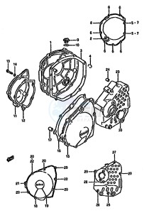 GSX750F (K-T) drawing CRANKCASE COVER