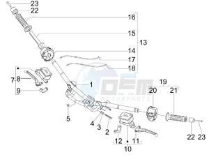 Nexus 300 ie e3 drawing Handlebars - Master cilinder