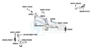 AGILITY 125cc drawing Stand and  Kick Starter Arm