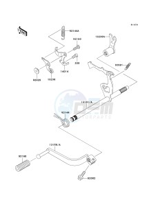 KLX 110 A (A1-A4) drawing GEAR CHANGE MECHANISM