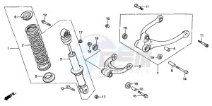 CB125T drawing REAR CUSHION