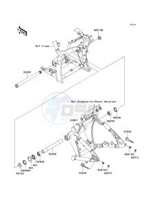 VN 2000 J [VULCAN 2000 CLASSIC LT] (8F-9F) 0J9F drawing SWINGARM