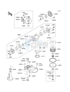 ZX 1100 D [NINJA ZX-11] (D1-D3) [NINJA ZX-11] drawing OIL PUMP_OIL FILTER