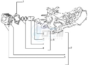 Typhoon 50 XR drawing Cylinder-piston-wrist pin assy