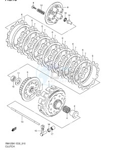 RM125 (E2) drawing CLUTCH (MODEL K1)