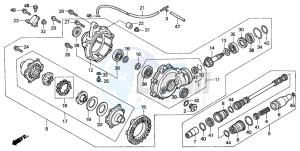 TRX350FE FOURTRAX 350 4X4ES drawing FRONT FINAL GEAR