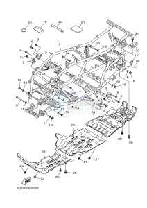 YFM700FWA YFM70GDHG GRIZZLY 700 (B305) drawing FRAME