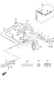 DF 25A drawing Tiller Handle w/Power Tilt