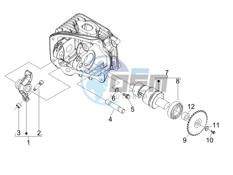 Camshaft - Rocking levers support unit