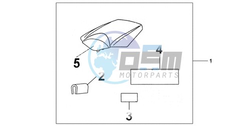 REAR SEAT COWL GRAPHITE BLACK