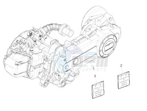 ZIP 50 4T 25 KMH NOABS E4 25kmh (EMEA) drawing Engine, assembly