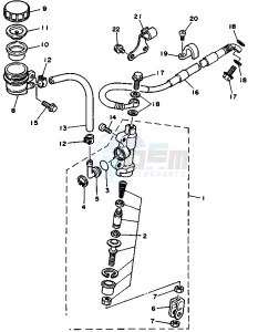 WR 250 drawing REAR MASTER CYLINDER