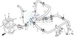 VT1100C SHADOW drawing WATER PIPE