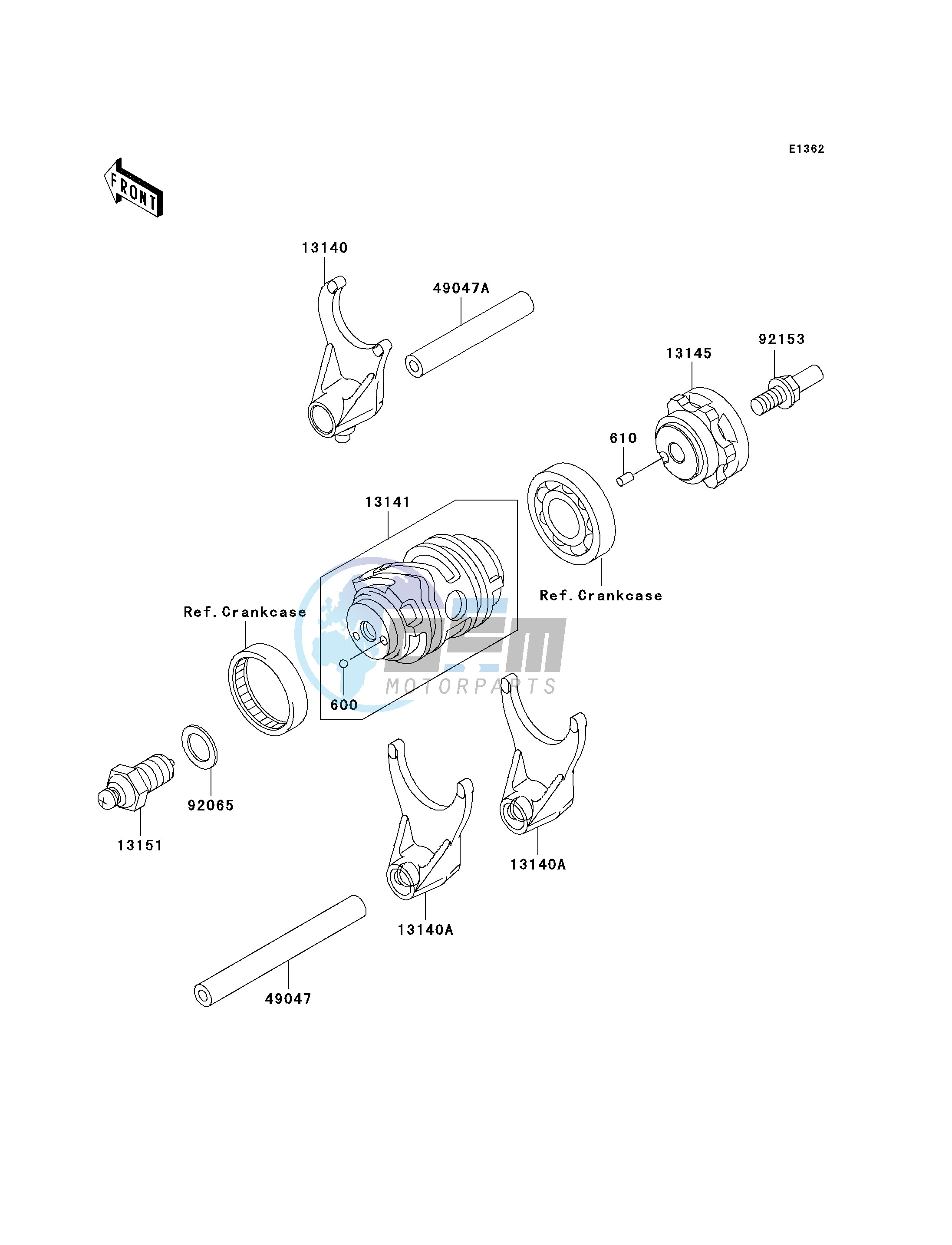 GEAR CHANGE DRUM_SHIFT FORK-- S- -