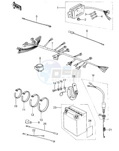 KZ 400 C (C1) drawing CHASSIS ELECTRICAL EQUIPMENT