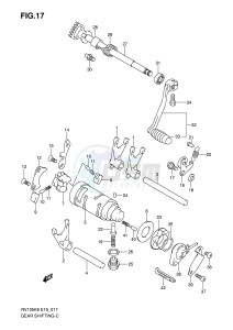 RV125 (E19) VanVan drawing GEAR SHIFTING