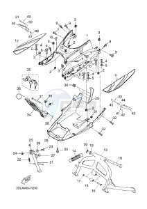 YPR125R XMAX 125 EVOLIS 125 (2DMF 2DMF) drawing STAND & FOOTREST