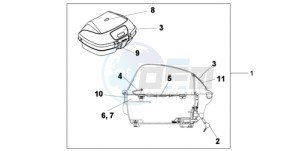 XL125VA EU / CMF - (EU / CMF) drawing 45L TOPBOX SPANGLE SILVER METALLIC