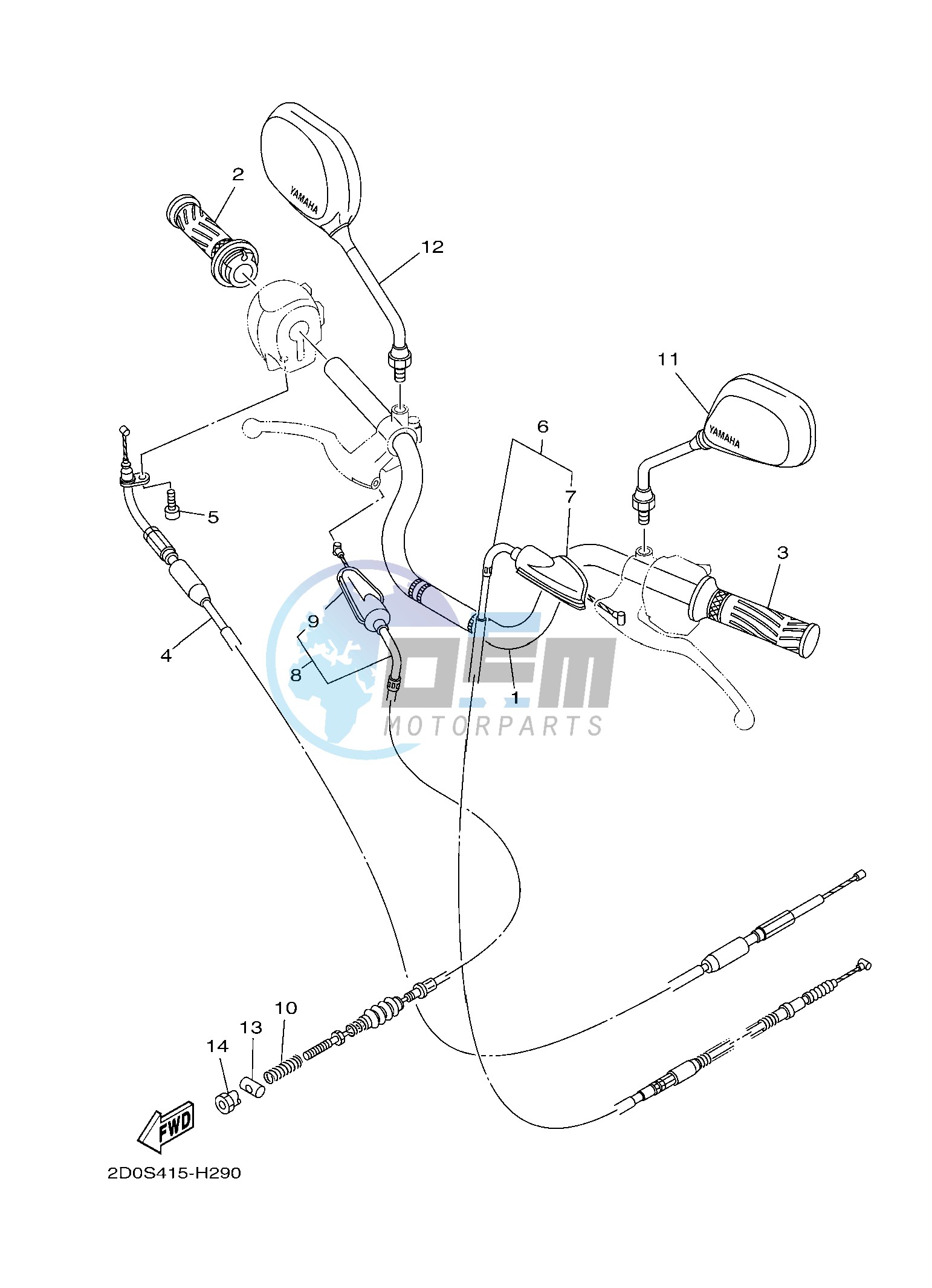 M. STEERING HANDLE & CABLE