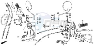 XL1000VA VARADERO drawing SWITCH/CABLE/LEVER