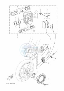 YZF125-A YZF-R125 (B5G3) drawing FRONT BRAKE CALIPER