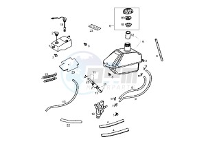 DFW QUAD - 50 cc drawing FUEL AND OIL TANK