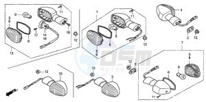 CB900F CB900 HORNET drawing WINKER (E/ED/EK/F/G/H/KO)