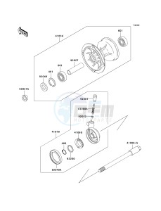 KDX 200 H (H10-H11) drawing FRONT HUB