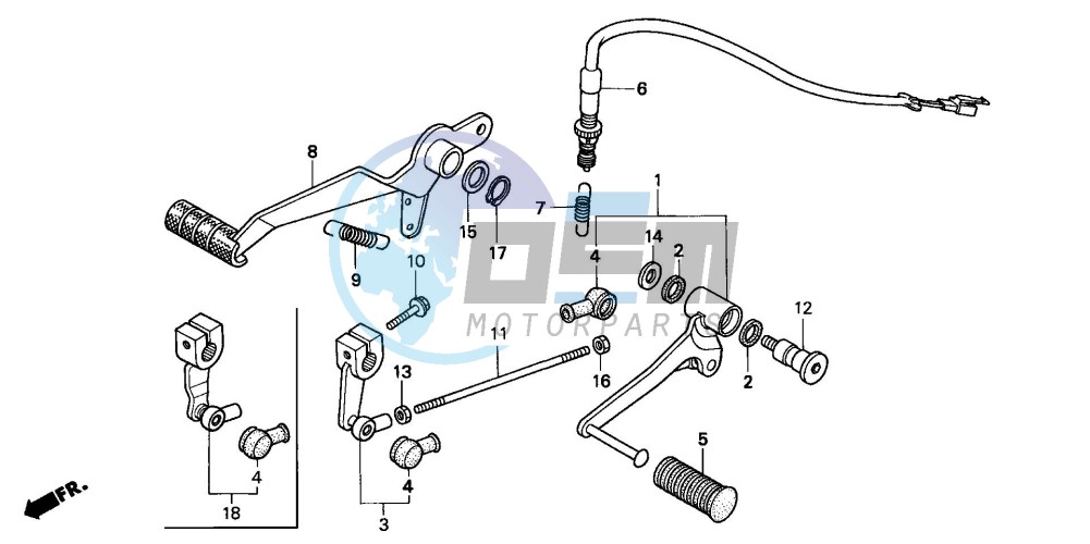 BRAKE PEDAL/CHANGE PEDAL