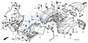 TRX420FPAC TRX420 ED drawing REAR FENDER