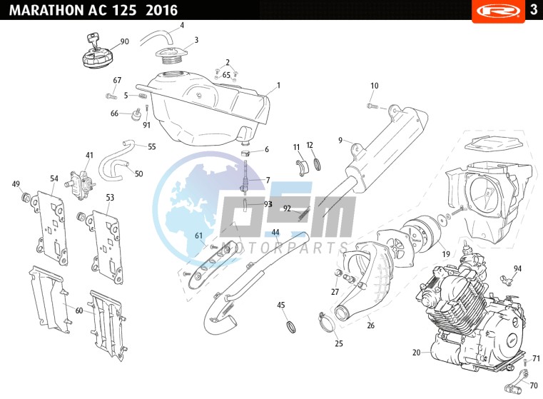 TANK-EXHAUST-ENGINE COMPLETE