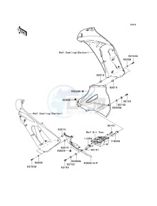 EX 650 A [NINJA 650R] (A6F-A8F) A8F drawing COWLING LOWERS