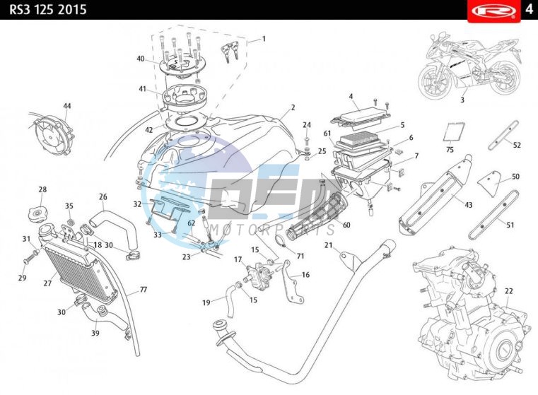 TANK -EXHAUST-COMPLETE ENGINE