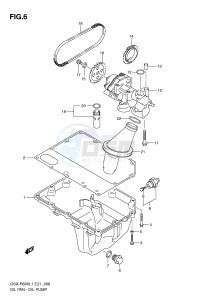 GSX-R600 (E21) drawing OIL PAN - OIL PUMP