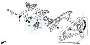 CRF70FB CRF70F ED drawing SWINGARM/ CHAIN CASE