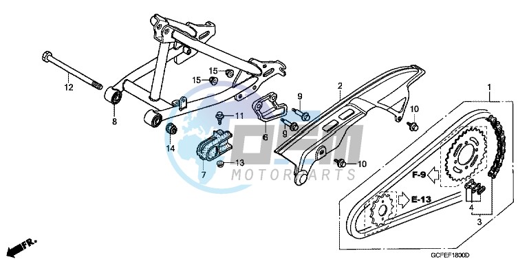 SWINGARM/ CHAIN CASE