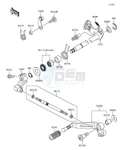 Z1000SX_ABS ZX1000MEF FR GB XX (EU ME A(FRICA) drawing Gear Change Mechanism