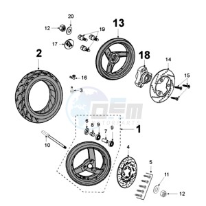 JETFORCE 50 R DARK SIDE drawing WHEELS