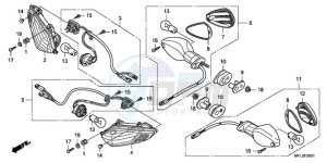 CBR1000RR9 UK - (E / MME) drawing WINKER (CBR1000RR9,A/RA9, A)