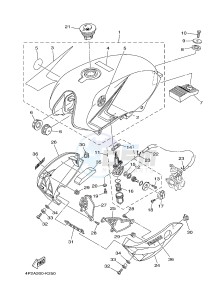 YBR125E (4P2G 4P2H 4P2J) drawing FUEL TANK