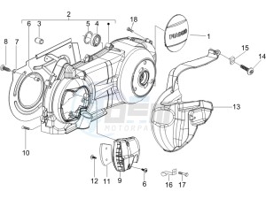 Beverly 125 drawing Crankcase cover - Crankcase cooling