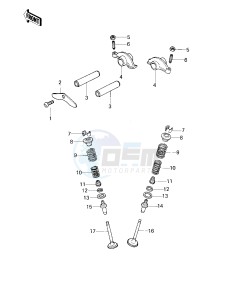 KZ 200 A (A1-A2) drawing ROCKER ARMS_VALVES